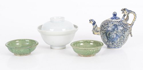 Four Pieces of Chinese Pottery & Porcelain
