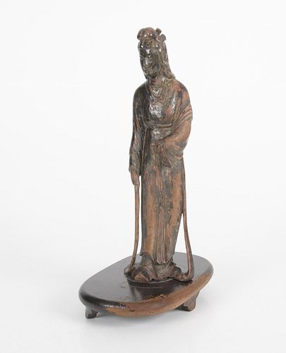 A Chinese Wooden Figure, Qing Dynasty
