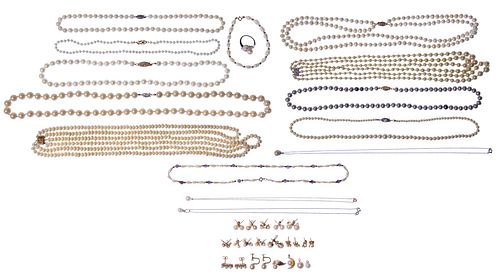 14k and 10k Gold and Pearl Jewelry Assortment