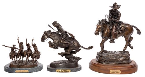 (After) Frederic Remington Bronze Statues
