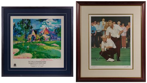 Professional Golf Palmer, Nicklaus and Neiman Signed Displays