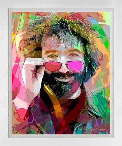 Jerry Garcia Mixed Media Original on canvas  David Lloyd Glover
