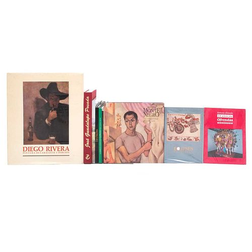 Libros de Arte Mexicano. Diego Rivera. Pintura de Caballete y Dibujos /  El Arte de Nicolás Moreno / Eclipses en México. Piezas: 9.