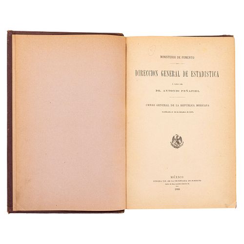 Peñafiel, Antonio. Censo General de la República Mexicana. Verificado el 20 de octubre de 1895. México, 1899.