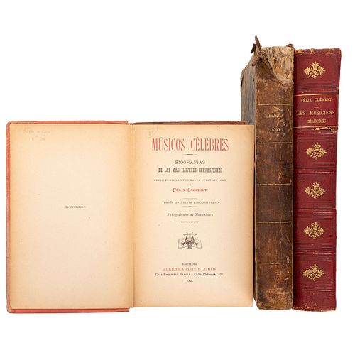 Obras sobre Música. Döhler, Theodor. Oeuvres Choisies / Les Bonnes Traditions / Clément, Félix. Les Musiciens Célèbres. Piezas: 3.