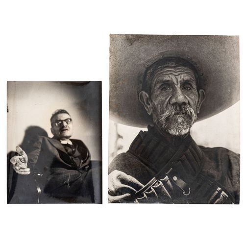 García, Héctor. "Orozco" / "Coronel Zapatista". a) "Orozco".  Fotografía, 25.5 x 20 cm. Sello del fotógrafo el...