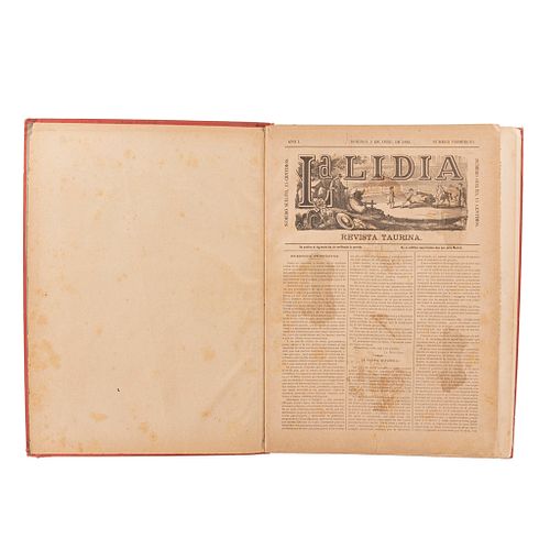 Palacios Salinero, Julian. La Lidia. Revista Taurina Ilustrada con Cromos. Madrid: Imprenta de José M. Ducazcal, 1882. Nos. 1 - 35