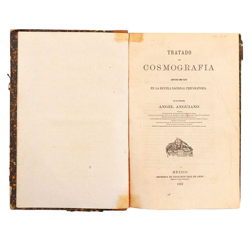 Anguiano, Ángel.Tratado de Cosmografía Adoptado como Texto en la Escuela Nacional Preparatoria. México, 1887. dos planisferios