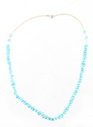 Navajo Nugget Turquoise & Heishi Shell Necklace