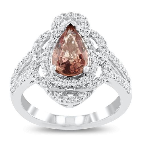 1.75ct UNHEATED Pink Sapphire and 0.67ctw Diamond