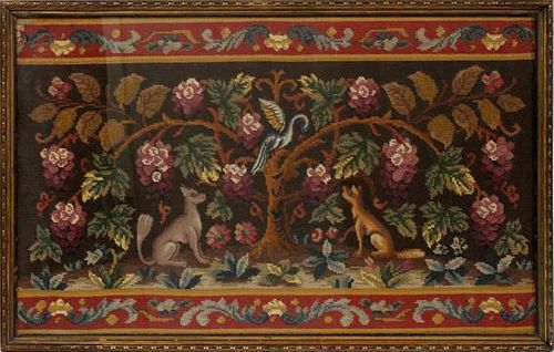 ANTIQUE ENGLISH EMBROIDERY FRAGMENT