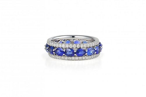 A Gold, Sapphire and Diamond Band