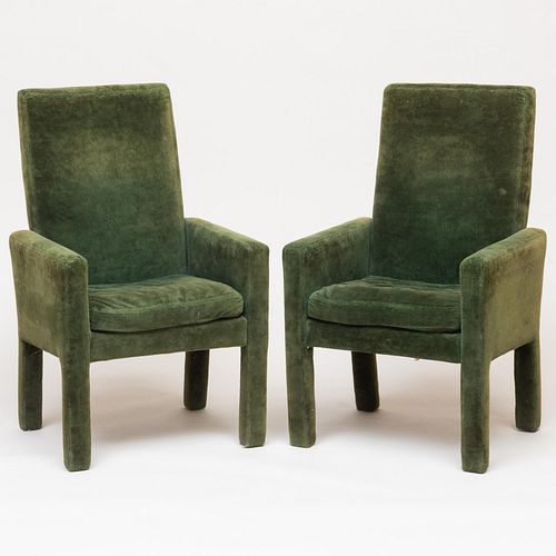 Pair of Milo Baughman for Thayer Coggin Upholstered Armchairs