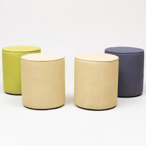 Set of Four David Rockwell for Knoll 'Unscripted' Cylinder Stools