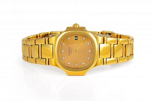 A Patek Philippe Nautilus Diamond Gold Watch