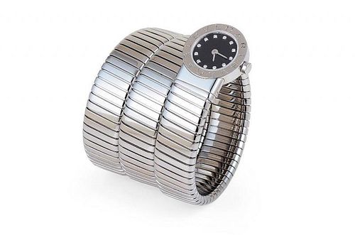A Bulgari Stainless Steel Tubogas Watch