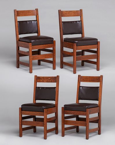 L&JG Stickley Set of 4 Dining Chairs c1908-1912