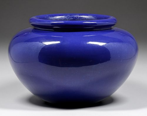 Pacific Pottery Cobalt Blue Oil Jar/Jardiniere c1930s
