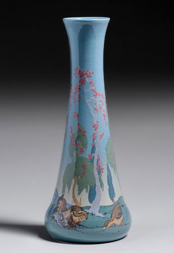 Rookwood Arthur Conant Jeweled Porcelain Vase 1920