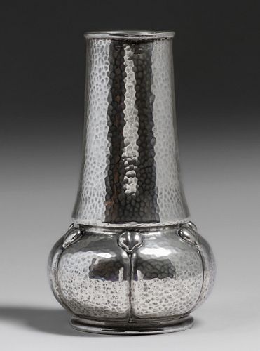 Liberty & Co Tudric #1430 Hammered Pewter Vase c1905