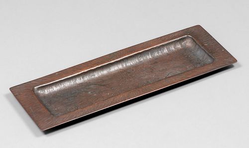 Dirk van Erp Hammered Copper Pen Tray c1915-1930