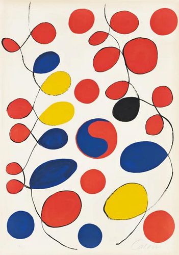 Alexander Calder 'Loops and Ying Yang, 1969', Lithograph Signed & numbered