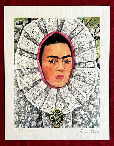 Frida Kahlo 'Self-portrait' 1986, limited edition litograph