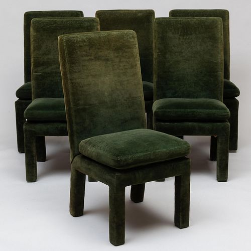 Set of Six Milo Baughman for Thayer Coggin Upholstered Side Chairs