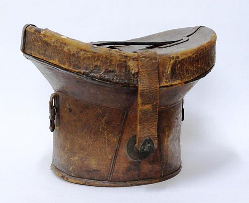 Antique Gentleman's Black Beaver Top Hat & Case