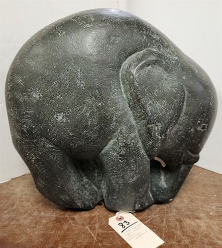 WHITNEY MUSEUM REPRO CAST STONE FLANNAGAN ELEPHANT 14"H X 14"W