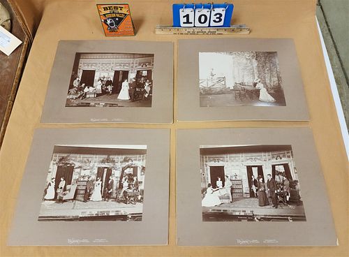 LOT 4 C1900 PHOTOS SCENES FROM A PLAY "WHITERED LEAVES" 11-1/2" X 14-1/2"