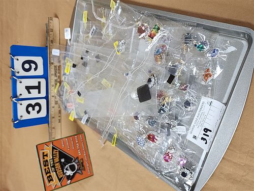 TRAY 40PC NEW STERL NECKLACES