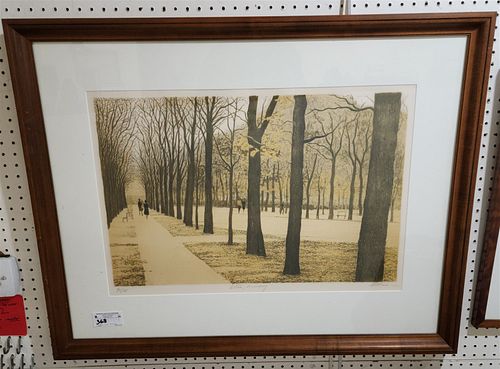 FRAMED LITHO "ALLIE, LUXEMBOURG" PENCIL SGND. ALTMAN 96/185 19"X 28"