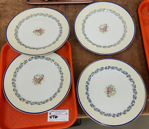 TRAY 4 LIMOGES CHARLES AHRENFIELD "LUXEMBOURG" PLATES 9 3/4" DIAM
