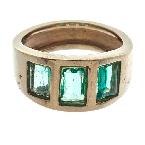 Emerald, 14k White Gold Ring