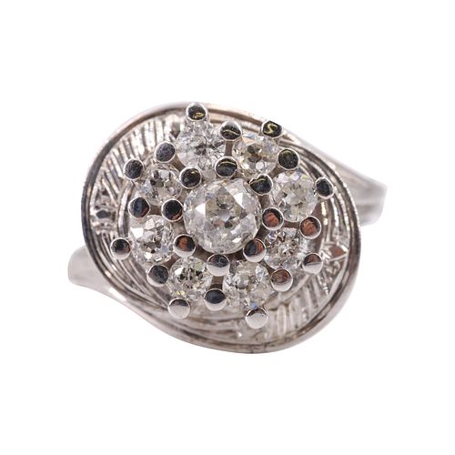 18k white Gold Ring with Diamonds