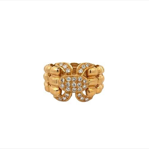 14k yellow Gold ring with Diamonds