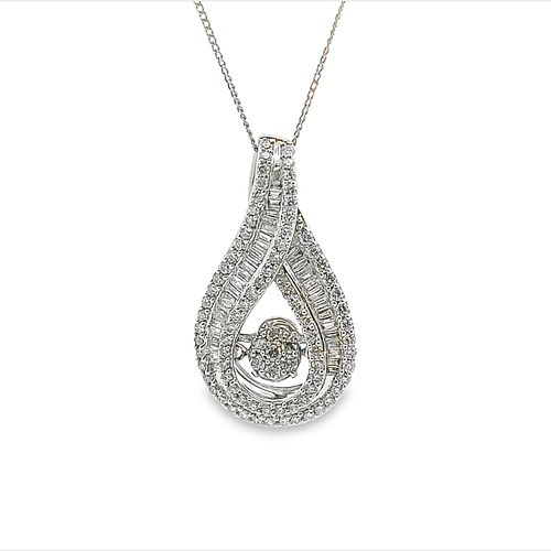 14k Gold Pendant necklace with Diamonds