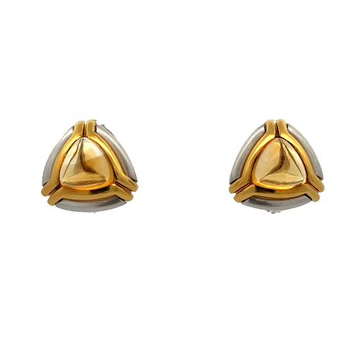 18k Gold Italian Earrings with Citrines