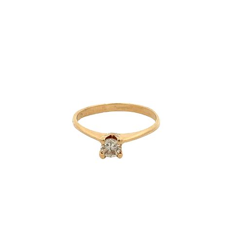 14k Gold solitare diamond Ring