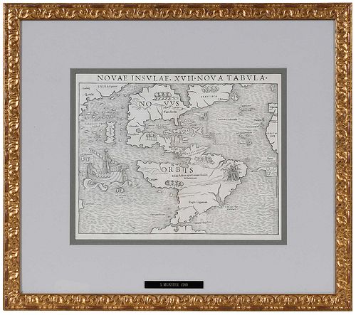 Sebastian Münster - Map of the Americas, 1540