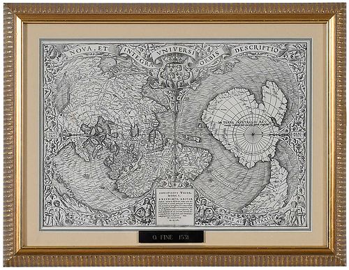 Oronce Fine - Double Cordiform Map of the World, 1540