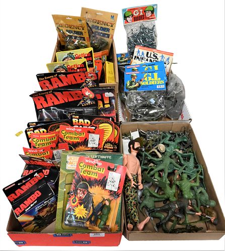 Four Box Lots of Vintage Military Action Figures