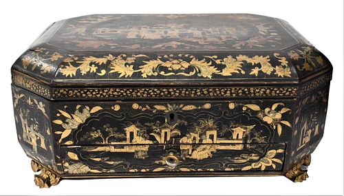 Chinese Lacquer Sewing Box