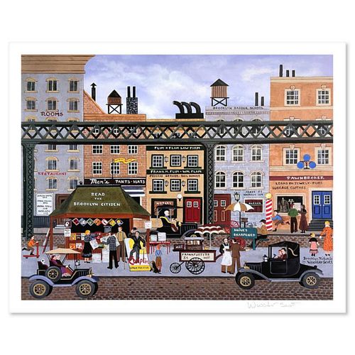 Jane Wooster Scott, "Brooklyn Rituals" Limited Edition Lithograph, Numbered and Hand Signed with Letter of Authenticity