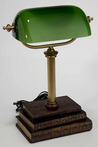 Reading Lamp Mounted on Books