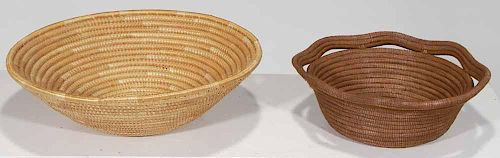 Two Sweetgrass Baskets