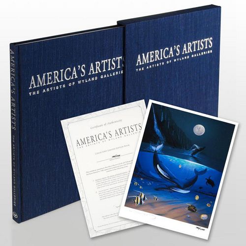 "America's Artists: The Artists of Wyland Galleries" (2004) Limited Edition Collector's Fine Art Book by World-Renowned Artist Wyland. With Numbered V