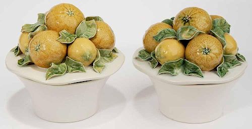 Pair of Citrus Covered Bowls