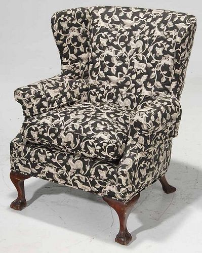 Chippendale Style Upholstered Easy